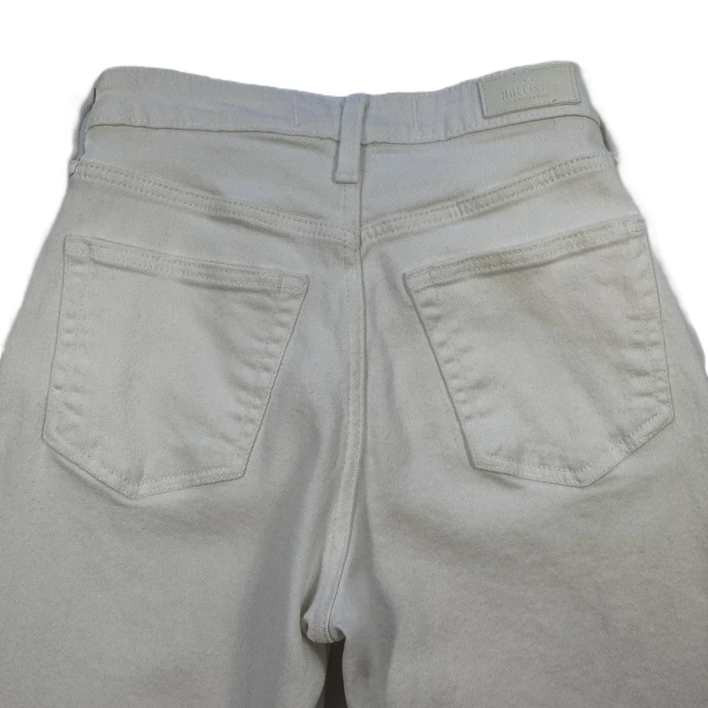 Hollister‎ Ultra High Rise Vintage Straight Jeans 1S W25 L25 White Denim Ankle